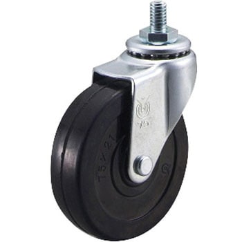 ねじ込みキャスター自在車 ハードゴム車輪 W3/8 ユーエイキャスター