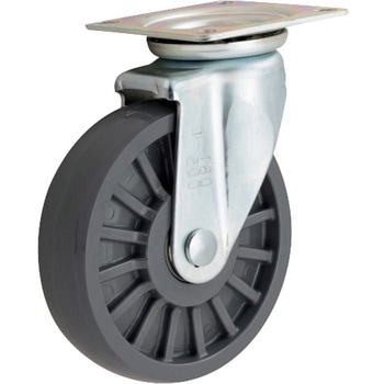 低始動・高耐久キャスター 旋回金具付 エラストマー イノアック