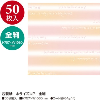 包装紙 ホライズンP 全判 50枚 ササガワ