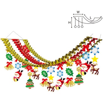 クリスマスメタリックプリーツハンガー アルファ(販促)