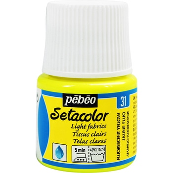 布用水性アクリル絵具 セタカラー透明蛍光色 45ml ペベオ