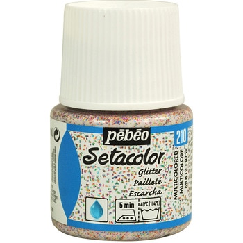 布用水性アクリル絵具 セタカラーグリッター 45ml ペベオ