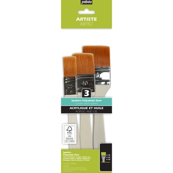 化繊刷毛 3本セット(25/40/50mm)FSC認証軸 ペベオ