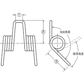 F7563 ダブルトーションばね 1袋(2個) サミニ 【通販モノタロウ】