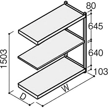 軽中量ボルトレスRL型 150kg＜配送時組立サービス付＞ イトーキ