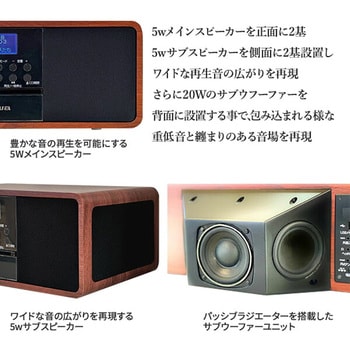 aiwa スピーカーユニット 5W×4+20W CD FMラジオ Bluetooth USB aiwa(アイワ)