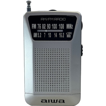 aiwa AM FM ポケットラジオ イヤホン付 スピーカー内蔵 軽量 aiwa(アイワ)
