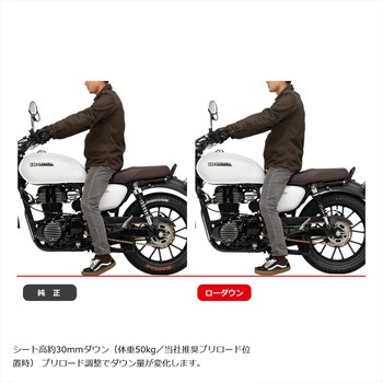 EFFEXxYSS ローダウンリアショック 約30mmダウン シルバー/ブラック PHA0057D-SK EFFEX(エフェックス)