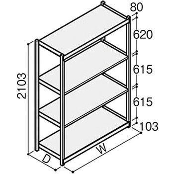 軽中量ボルトレスRL型 150kg＜配送時組立サービス付＞ イトーキ