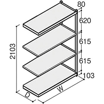 軽中量ボルトレスRL型 150kg＜配送時組立サービス付＞ イトーキ