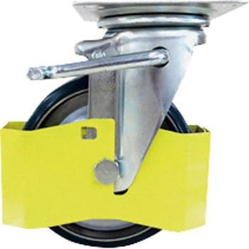 プレート式キャスター”PMシリーズ”(巻き込みカバー付)ウレタン 銅板ホイール 自在ストッパー付 ユーエイキャスター