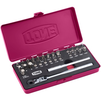 ビットラチェットセット(ラズベリー) TONE トネ (前田金属工業)