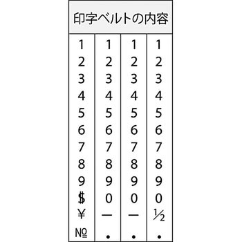 回転ゴム印 欧文4連1号 シヤチハタ