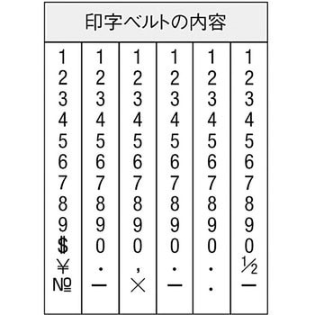 CF-61G 回転ゴム印 欧文6連1号 1個 シヤチハタ 【通販サイトMonotaRO】