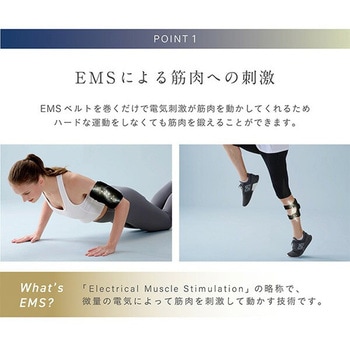 EMSベルト アーム&レッグ 充電式 10段階強度調節 4種モード アルインコ