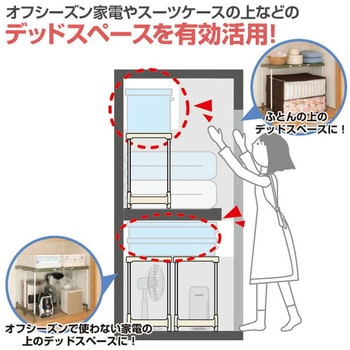 クローゼット・押入れフリーラック ハイタイプ(2台入り) 伸晃