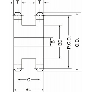 M100SD シングル2本掛プロケット S&K(三興製作所)