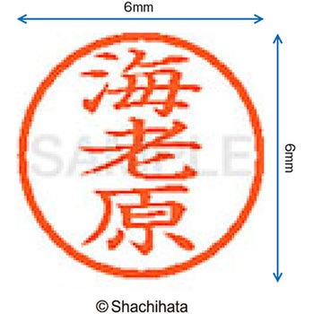 ネーム6 既製(エ) シヤチハタ