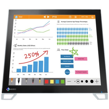 43cm(17.0)型タッチパネル装着カラー液晶モニター DuraVision FDS1783T-L セレーングレイ EIZO