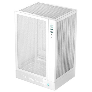 CH170 DIGITAL WH/Mini-ITXケース/ホワイト/デジタルパネル搭載/高エアフロー/メッシュパネル/高さ172mmの空冷クーラー対応/240mmラジエーター対応/ATX電源対応(最長140mm) DEEPCOOL