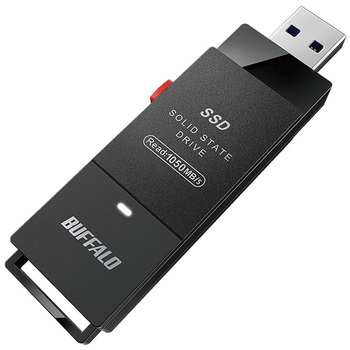 USB3.2(Gen2)対応 TV録画 スティックSSD 500GB ブラック USB Type-Cコネクタ付属 BUFFALO(バッファロー)