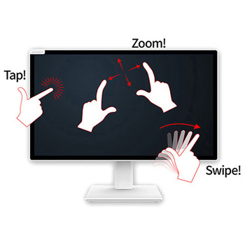 タッチパネル対応液晶ディスプレイ 21.5型/1920×1080/HDMI、USB-C×1/ホワイト/スピーカー有/2年保証 JAPANNEXT