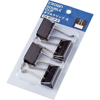 CR-WC1P-B ダブルクリップ 1パック(4個) クラウン(事務用品) 【通販