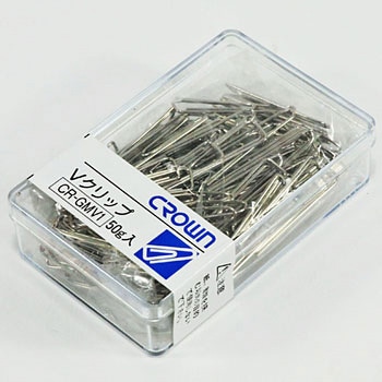 Vクリップ プラケース入 クラウン(事務用品)