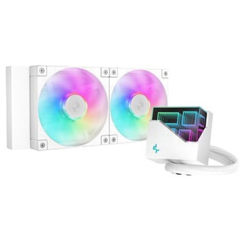 LT240 WH ARGB/240mm水冷CPUクーラー/インフィニティミラー水冷ブロック/第5世代ポンプ/FD12 ARGBファン/Intel LGA1851/1700/1200/1151/1150/1155/AMD AM5/AM4 DEEPCOOL