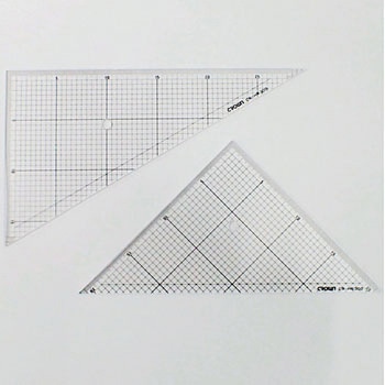 CR-HR300 方眼三角定規 クラウン(事務用品) 規格30cm型 厚さ2mm 1個 CR