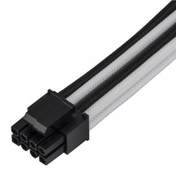 SilverStone 耐久性と柔軟性を向上させたEPS8ピン電源延長ケーブル SST-PP07E-EPS8B SILVER STONE(シルバーストーン)