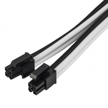 SilverStone 耐久性と柔軟性を向上させたEPS8ピン電源延長ケーブル SST-PP07E-EPS8B SILVER STONE(シルバーストーン)