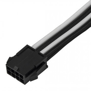 SilverStone 耐久性と柔軟性を向上させたEPS8ピン電源延長ケーブル SST-PP07E-EPS8B SILVER STONE(シルバーストーン)