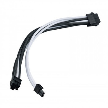 SilverStone 耐久性と柔軟性を向上させたPCIE6+2ピン電源延長ケーブル SST-PP07E-PCIBW SILVER STONE(シルバーストーン)