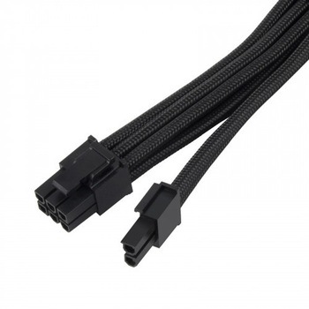 SilverStone PCIE6+2ピン電源延長ケーブル SST-PP07E-PCIB SILVER STONE(シルバーストーン)