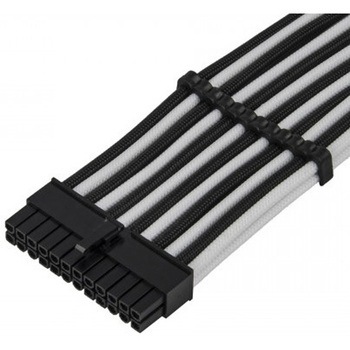 Silverstone 耐久性と柔軟性を向上させたATX24ピン電源延長ケーブル SST-PP07E-MBBW SILVER STONE(シルバーストーン)