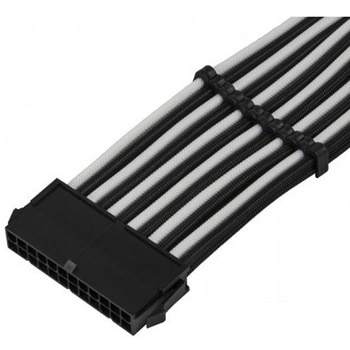 Silverstone 耐久性と柔軟性を向上させたATX24ピン電源延長ケーブル SST-PP07E-MBBW SILVER STONE(シルバーストーン)