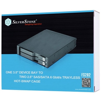SilverStone 外部3.5ベイを使用する2.5インチドライブ×2用ホットスワップベイ SST-FS202B SILVER STONE(シルバーストーン)