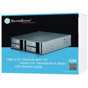SilverStone 外部5ベイを使用する2.5インチドライブ×4用ホットスワップベイ SST-FS204B SILVER STONE(シルバーストーン)