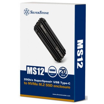 SilverStone 最新のUSB 3.2 Gen2x2インタフェースで最大20Gbpsの超高速転送速度 SST-MS12 SILVER STONE(シルバーストーン)