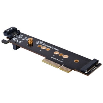SILVERSTONE 1 x NVMe & 1 x SATA M.2 SSD～PCIe x4 1Uアダプタカード SST-ECM28 SILVER STONE(シルバーストーン)