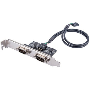 SilverStone 拡張カード 内蔵USB 2.0 デュアルRS232ポートアダプタ  SST-ECD01 SILVER STONE(シルバーストーン)
