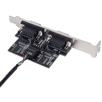 SilverStone 拡張カード 内蔵USB 2.0 デュアルRS232ポートアダプタ  SST-ECD01 SILVER STONE(シルバーストーン)