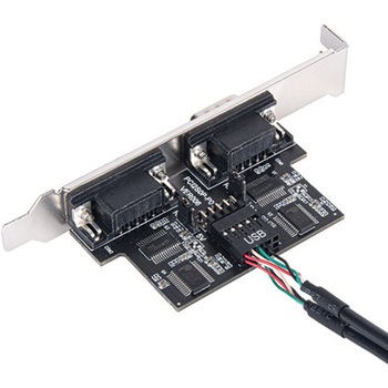 SilverStone 拡張カード 内蔵USB 2.0 デュアルRS232ポートアダプタ  SST-ECD01 SILVER STONE(シルバーストーン)