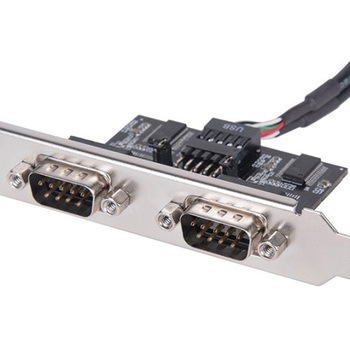 SilverStone 拡張カード 内蔵USB 2.0 デュアルRS232ポートアダプタ  SST-ECD01 SILVER STONE(シルバーストーン)