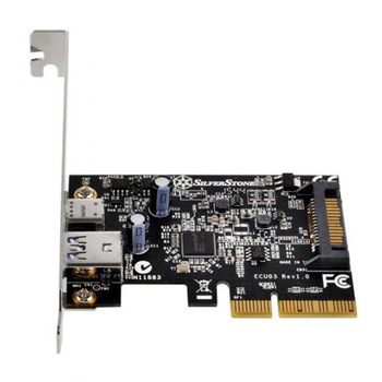 SilverStone PCIe 2.0 x2接続のUSB3.1インターフェイス増設カード SST-ECU03 SILVER STONE(シルバーストーン)