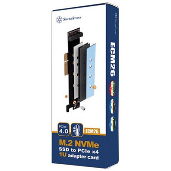 SilverStone M.2をPCIexx4 で拡張する超ロープロ拡張カード SST-ECM26 SILVER STONE(シルバーストーン)