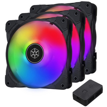 SilverStone -Air Blazerシリーズ- 新作120i Lite 3個パック 美しい3in1アドレッサプルRGBファン SST-AB120I-ARGB-3PK - SILVER STONE(シルバーストーン)