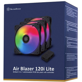 SilverStone -Air Blazerシリーズ- 新作120i Lite 3個パック 美しい3in1アドレッサプルRGBファン SST-AB120I-ARGB-3PK - SILVER STONE(シルバーストーン)