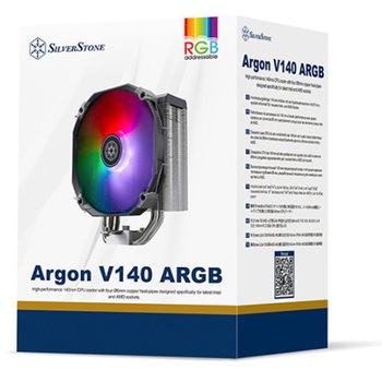SilverStone CPUクーラー Intel・AMDソケット対象、4つのΦ6mm銅製ヒートパイプを備える SST-ARV140-ARGB SILVER STONE(シルバーストーン)